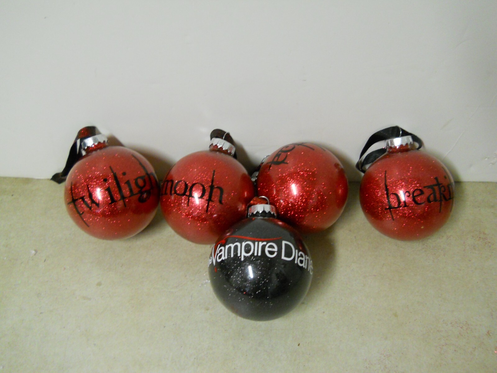 Vampire Diaries Twilight Glass Christmas Ball Ornaments Gothic Holiday Decor