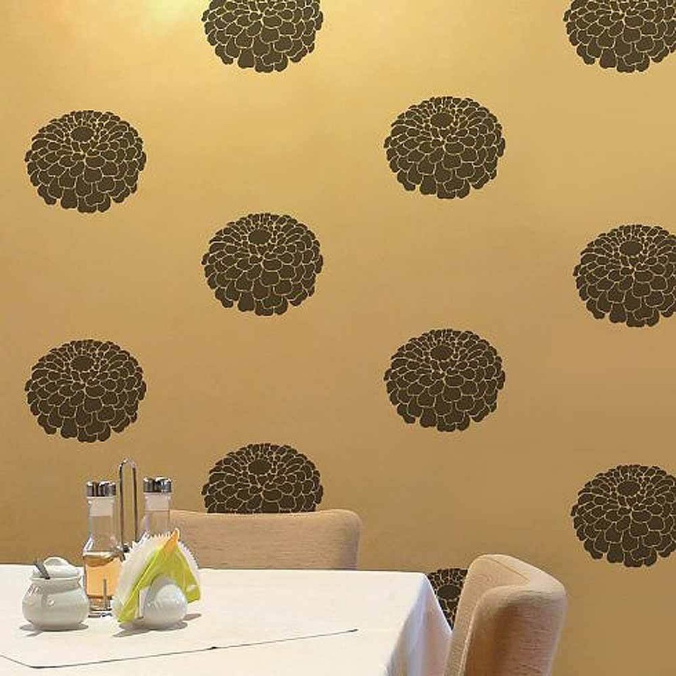 Favorite Flower Wall Art Stencil SMALL Trendy Floral Wall Stencils