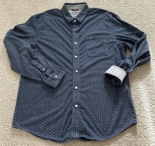 Dockers Shirt Slim Fit Alpha Smart 360 Flex Long sleeve Blue size Large