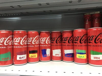 SET Di 8 lattine COCA COLA MONDIALI QATAR 2022 LATTINE 330ml 4 normale e 4 zero