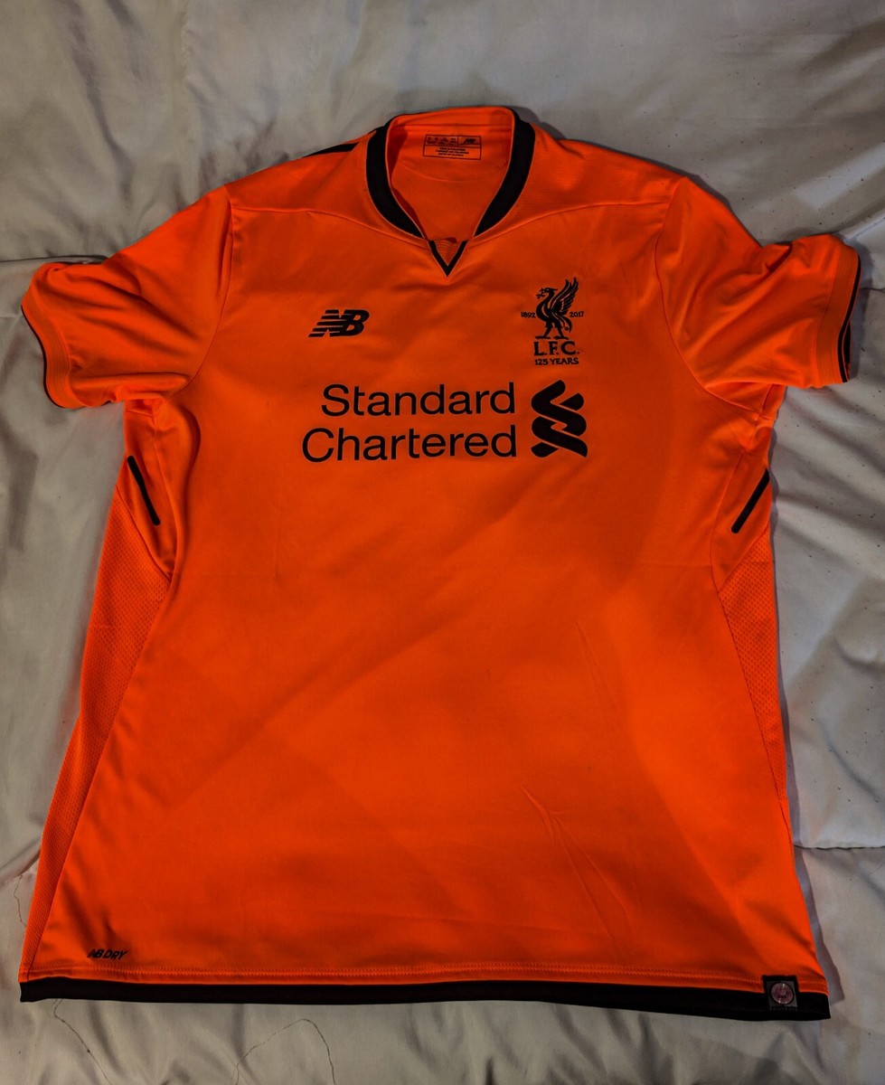 Liverpool New Balance XL ORANGE Third Shirt 2017/18 125 years