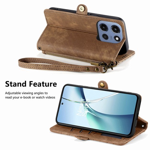 Zipper Leather Wallet Case For Motorola G Stylus 5G (2025)/Power (2025)/G (2025) - Picture 4 of 15