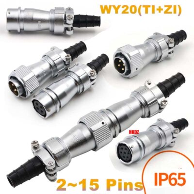 WY20 TI+ZI Luftfahrt Stecker Buchsen IP65 Wasserdichte Steckverbinder Steckdosen