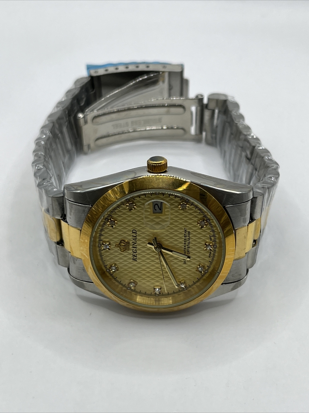 Reginald Mens Wrist Watch Silver Gold Analog Quartz. New eBay