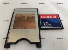 SANDISK 1GB Compact Flash ATA PC card PCMCIA Adapter JANOME Machine
