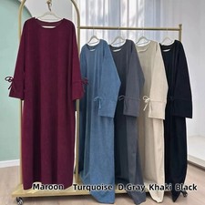 One Size Women Abaya Bow Dubai Modern Kimono Oversized (Please Message Colour)