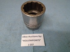 Snap-On LDH442  Socket 3/4" Drive Size 1-3/8" 12 Pt.  1962 Dated Snap On J237