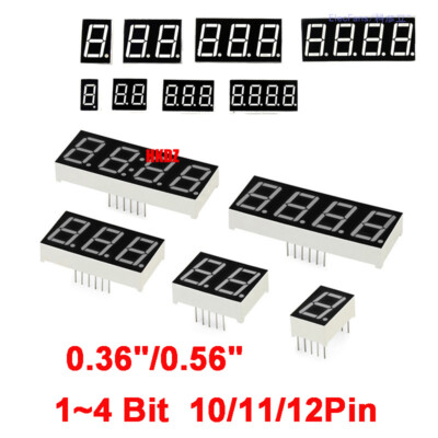 0.36''/0.56'' LED Elektronischer Anzeige 1-4 Digit Ziffern 7-Segment Display Modul