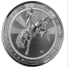Cowboy & Bronco with Buffalo Privy 1 oz .999 silver coin in capsule