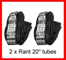 2 x RANT 20" BMX BIKE BICYCLE TUBES 20 x 1.95 - 2.4 FITS ALL 20" BMX TIRES NEW