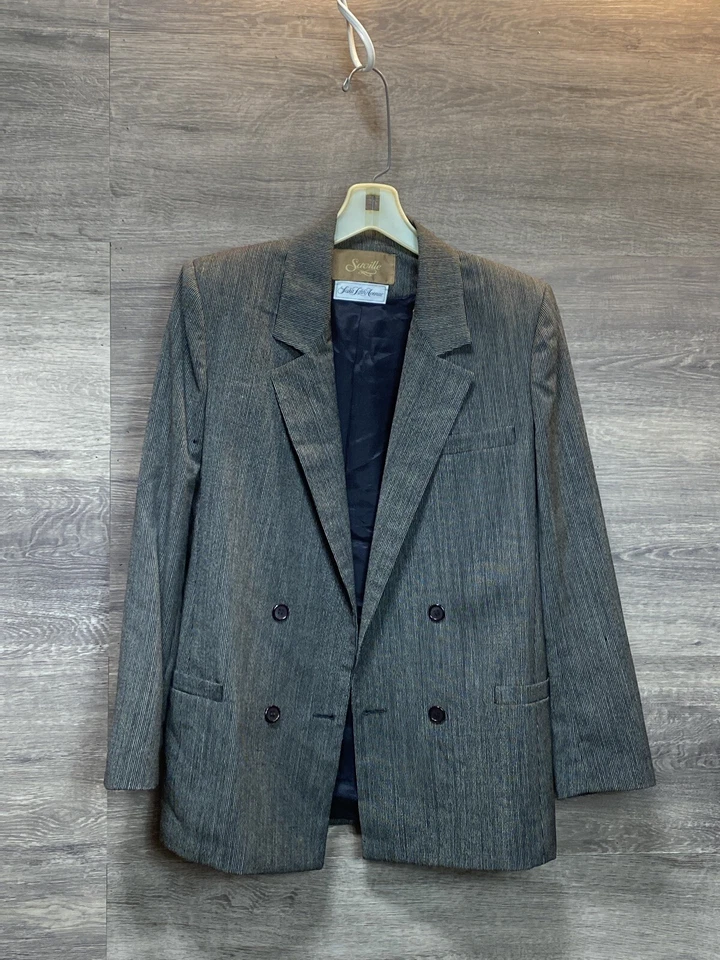 Saks Fifth Avenue Saville Mujer Rayas Blanco y Negro Vestido Falda Traje Talla 10 Foto 2 de 4