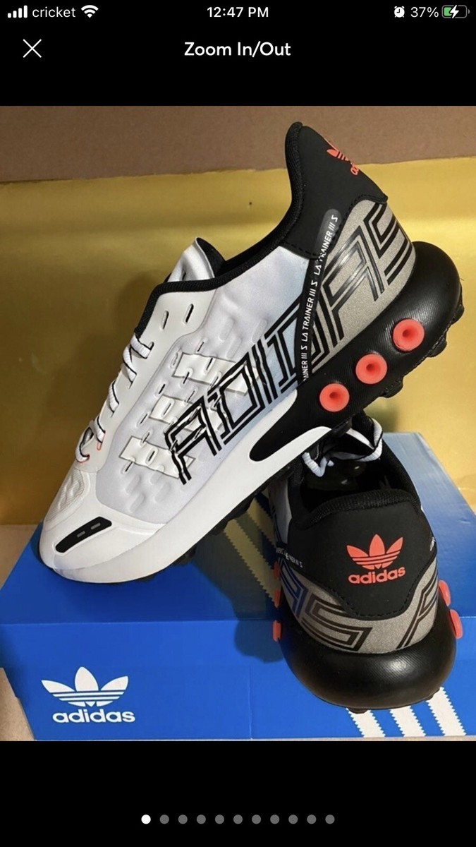 Adidas Sneakers Mens Size 9.5 US LA Trainer 3 White Solar Red Trainers Running Size 9.5 - Adidas LA Trainer 3 White Solar Red for sale  main image 2