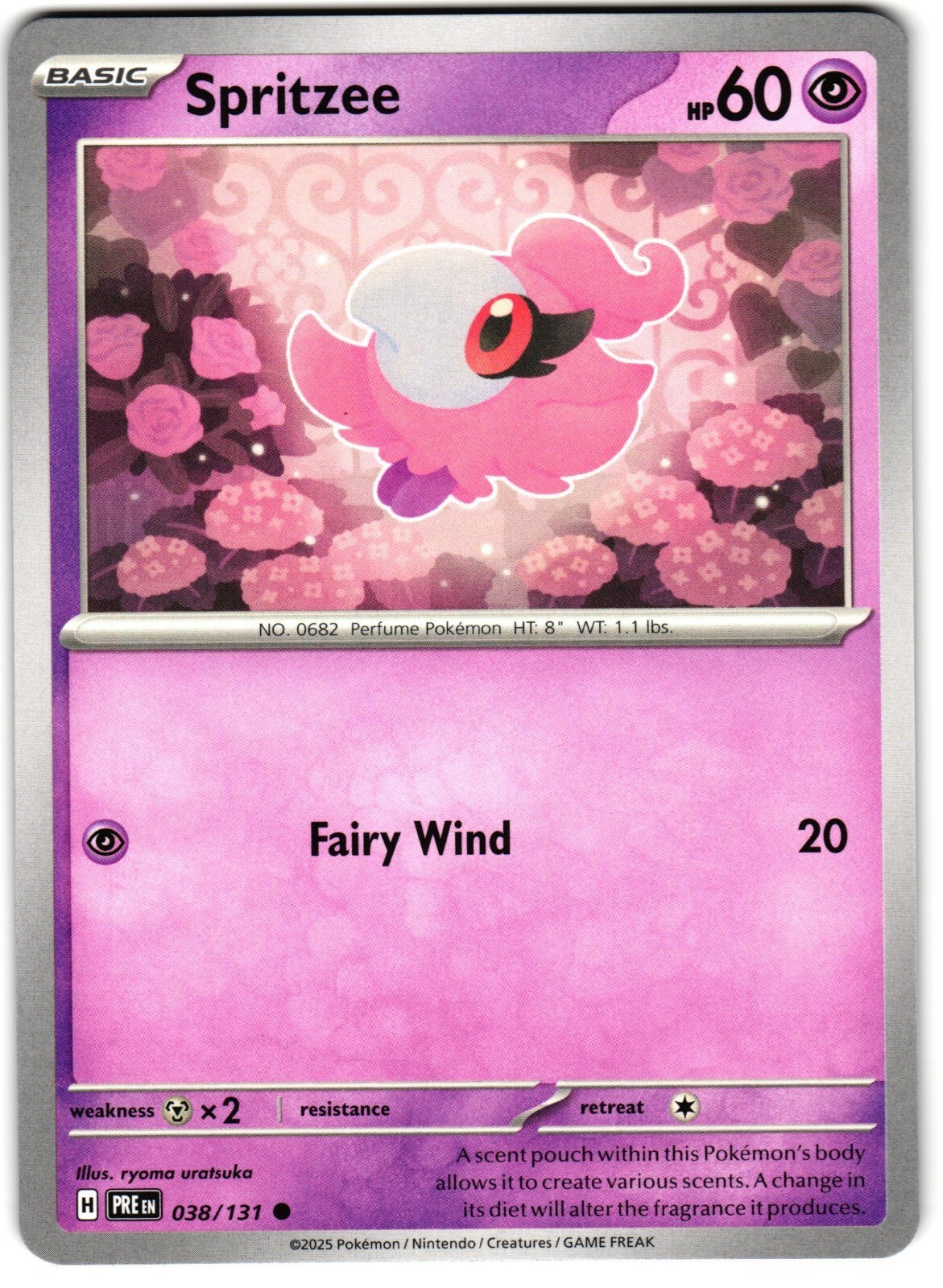 Spritzee 38/131 Pokemon SV: Prismatic Evolutions