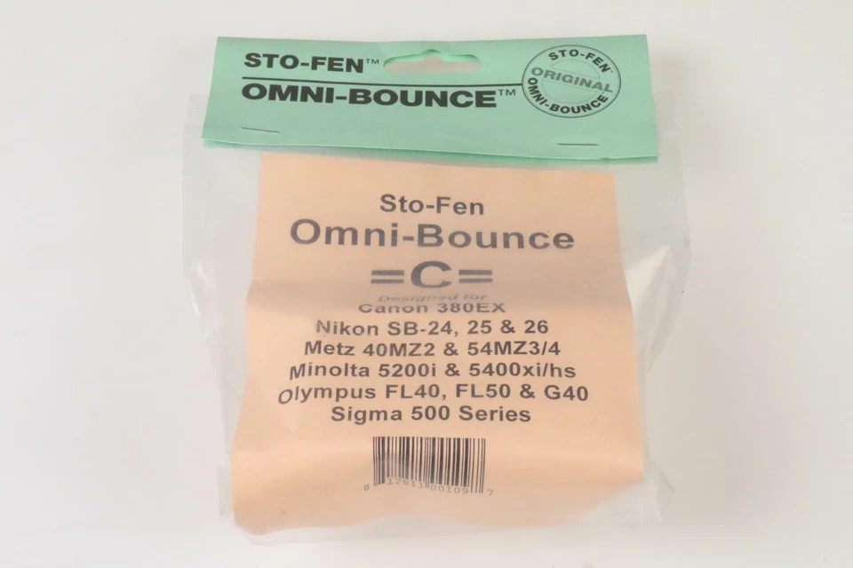 STO-FEN Omni-Bounce C für Nikon SB 24/25/26/ Minolta 5200/5400 FL40/50 Sigma 500