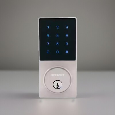 Defiant Touchpad Door Lock Deadbolt Easy Install Satin Nickel Brand New Sealed