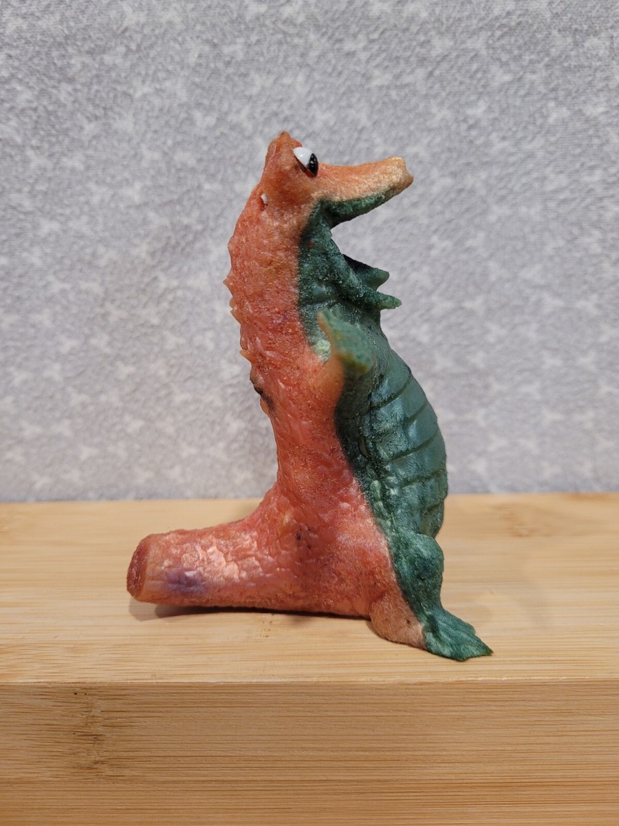 1968 Russ Berrie Alligator Crocodile Orange Green Oily Rubber