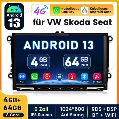 CarPlay Autoradio Android GPS Navi RDS Für VW GOLF 5 6 Passat Touran Tiguan EOS