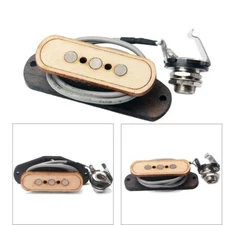 3 Strings Cigar Box Guitar Pickup Single Coil Alnico V Vintage 3-Pole Maple Wood