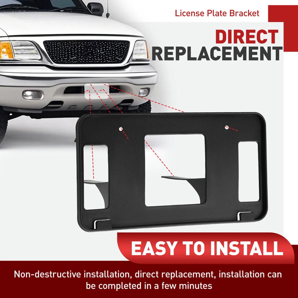 Front License Plate Bracket Holder For 1999-2004 Ford F-150 F150 #FO1068120 - Image 3 of 4