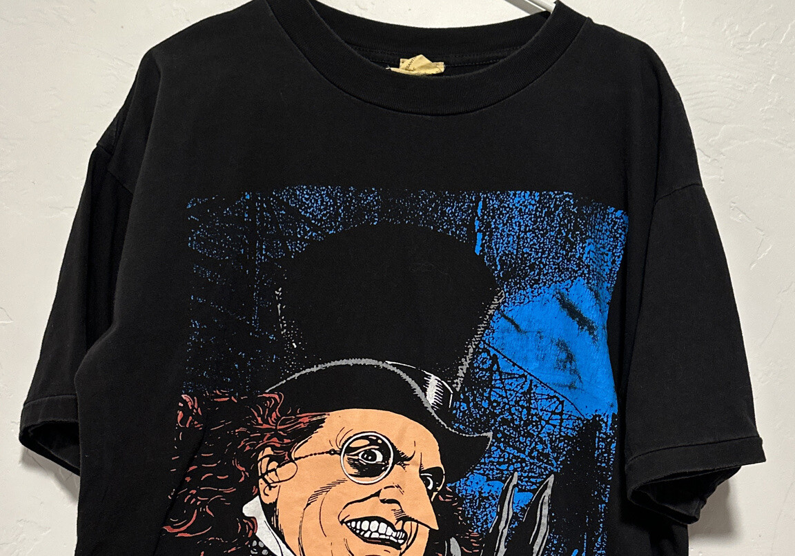 VINTAGE 1992 BATMAN PENGUIN BATMAN RETURNS BLACK T SHIRT SZ L XL 