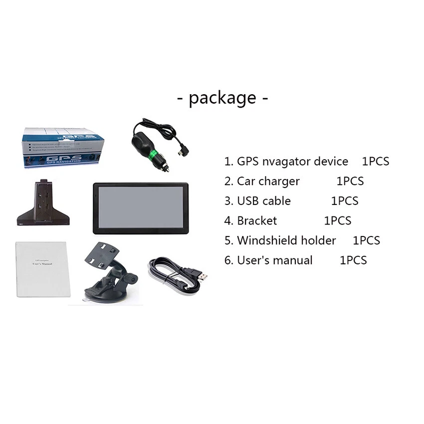 GPS Navigation Touch Screen Device Truck 8GB 256MB Navigation High Speed for Car - Image 4 of 4