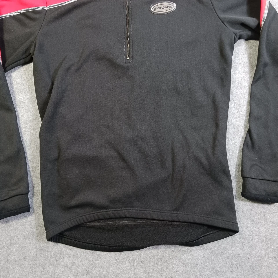 Jersey de ciclismo Giordana para hombre talla 3 negro rojo cuarto cremallera manga larga Foto 2 de 4
