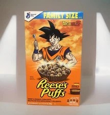 Dragon Ball Z Reese’s Puffs (GOKU) Family Size Cereal 19.7 oz / Collectible