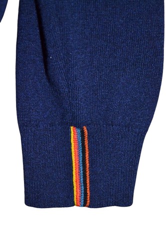 Cárdigan Paul Smith Mainline Azul Marino Cachemira Cremallera Cuello “L” Nuevo con Etiquetas Precio de venta sugerido por el fabricante 575 GBP - Imagen 4 de 8