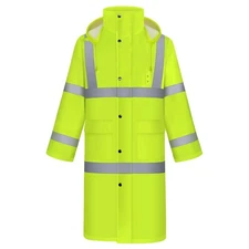 TCCFCCT Rain Suit with Hood, Heavy Duty, Waterproof - Hi Vis Safety Jacket - ...