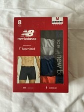 New Balance Men's Performance Premium 5   Boxer Briefs 8 Pack Size Medium