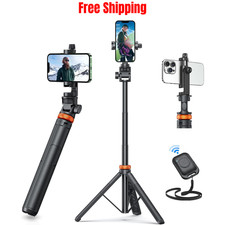 EUCOS 62" Phone Tripod, Tripod for iPhone  Selfie Stick with Remote, Free Ship