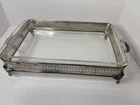 Vintage Silver Plate Footed Casserole Dish Caddy With Pyrex Casserole Dish