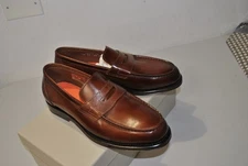 SANTONI BROWN LEATHER LOAFER GOODYEAR 810.00 CART. 42.5 SAN-25A25X