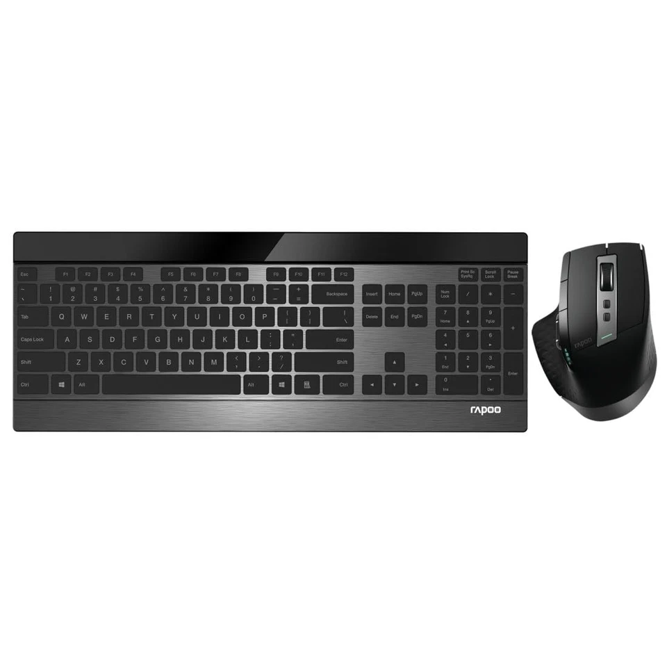 Set tastiera e mouse Rapoo 9900M - nero - Immagine 2 di 4