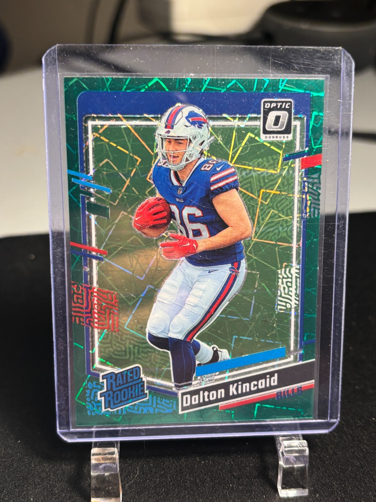 2023 Panini Donruss Optic Green Velocity Prizm Rated Rookie #211 DALTON KINCAID
