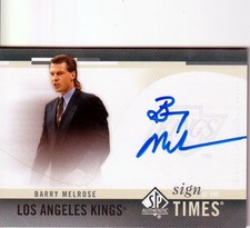 2010-11 SP Authentic Sign of the Times #SOTBM Barry Melrose  AUTO
