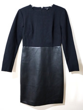 Ann Taylor Women's Faux Leather Mixed Media Sheath Dress size 2