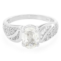 Cavill Ring Sterlingsilber Kunzit 1,37Ct Gelb WeißE Topase Damen