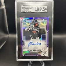 2021 Bowman Chrome Prosp Auto Purple Ref #CPAYSA Yolbert Sanchez  SGC  74/250