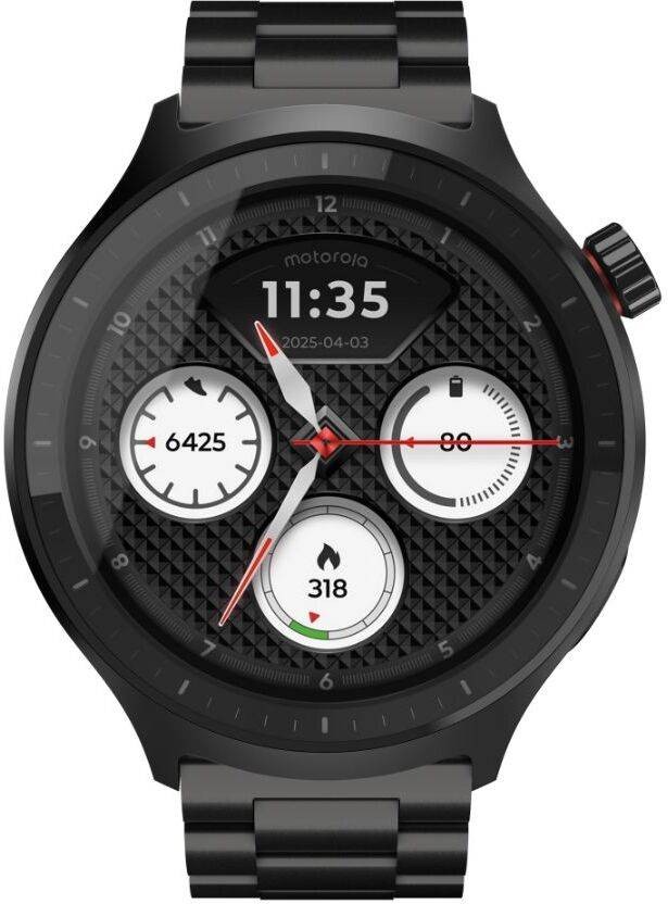 MOTOROLA moto watch Smartwatch (Matte Black / Matte Black band
