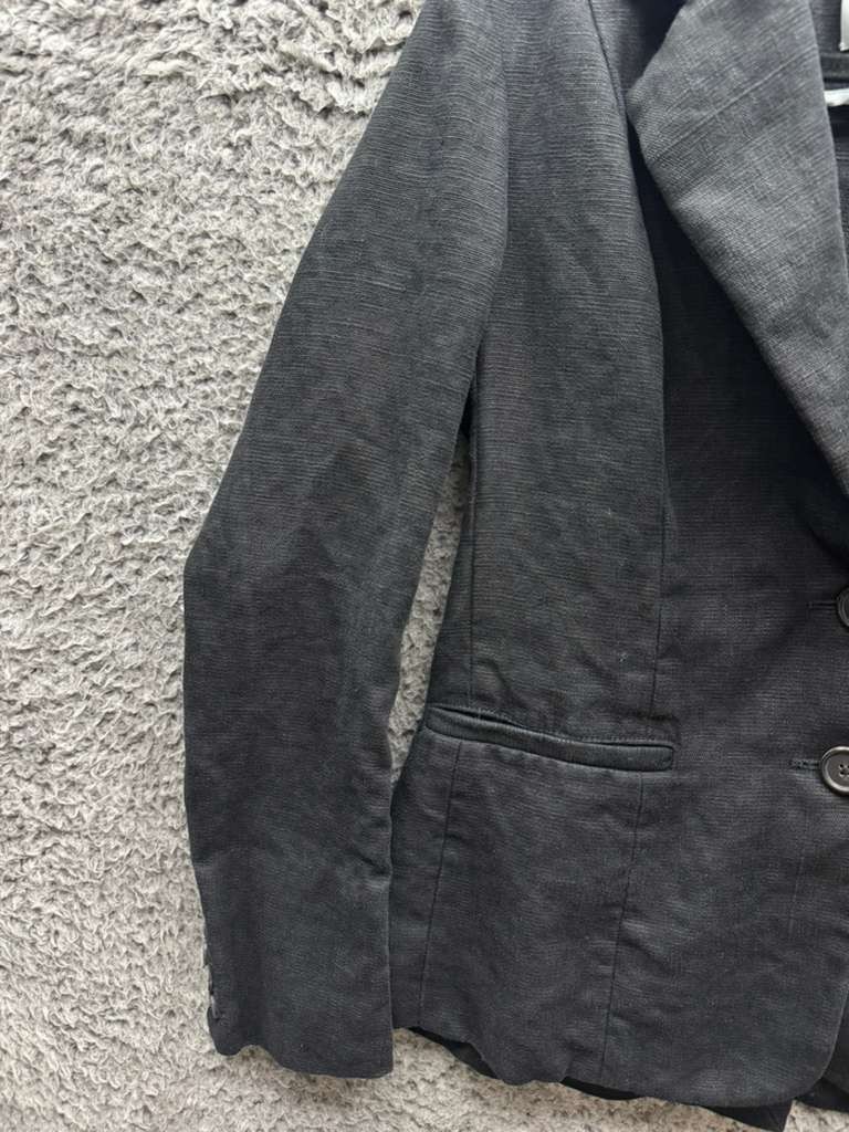 Veronica Beard Single Breast Two Button Linen Bla… - image 5