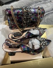 Beautiful Multicoloured Unbranded Bag And Shoe Set. Size 41