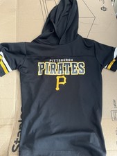 PITTSBURGH PIRATES MLB GENUINE MERCHANDISE HOODIE T-SHIRT - KIDS LARGE 10-12 
