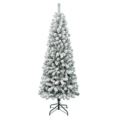 NATIONAL TREE COMPANY FIRST TRADITIONS ACACIA FLOCKED MEDIUM TREE 6 FT - WHITE