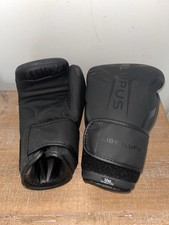 LIBERLUPUS 12 oz Boxing Gloves Black MMA Kickboxing Training Heavy Bag Mint