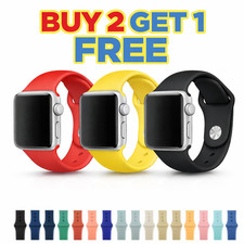 Silicone Sport Strap Compatible With Apple Watch Series 11 10 9 8 7 6 SE 38-49mm