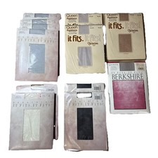 Bundle 12 Vtg NOS Berkshire Queen 1x-2x Pantyhose Style 4412 Mixed Colors
