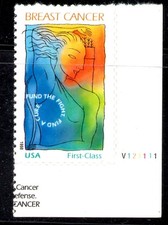 US SCOTT B1 SEMI POSTAL BREAST CANCER  RESEARCH WITH PLATE # MNH