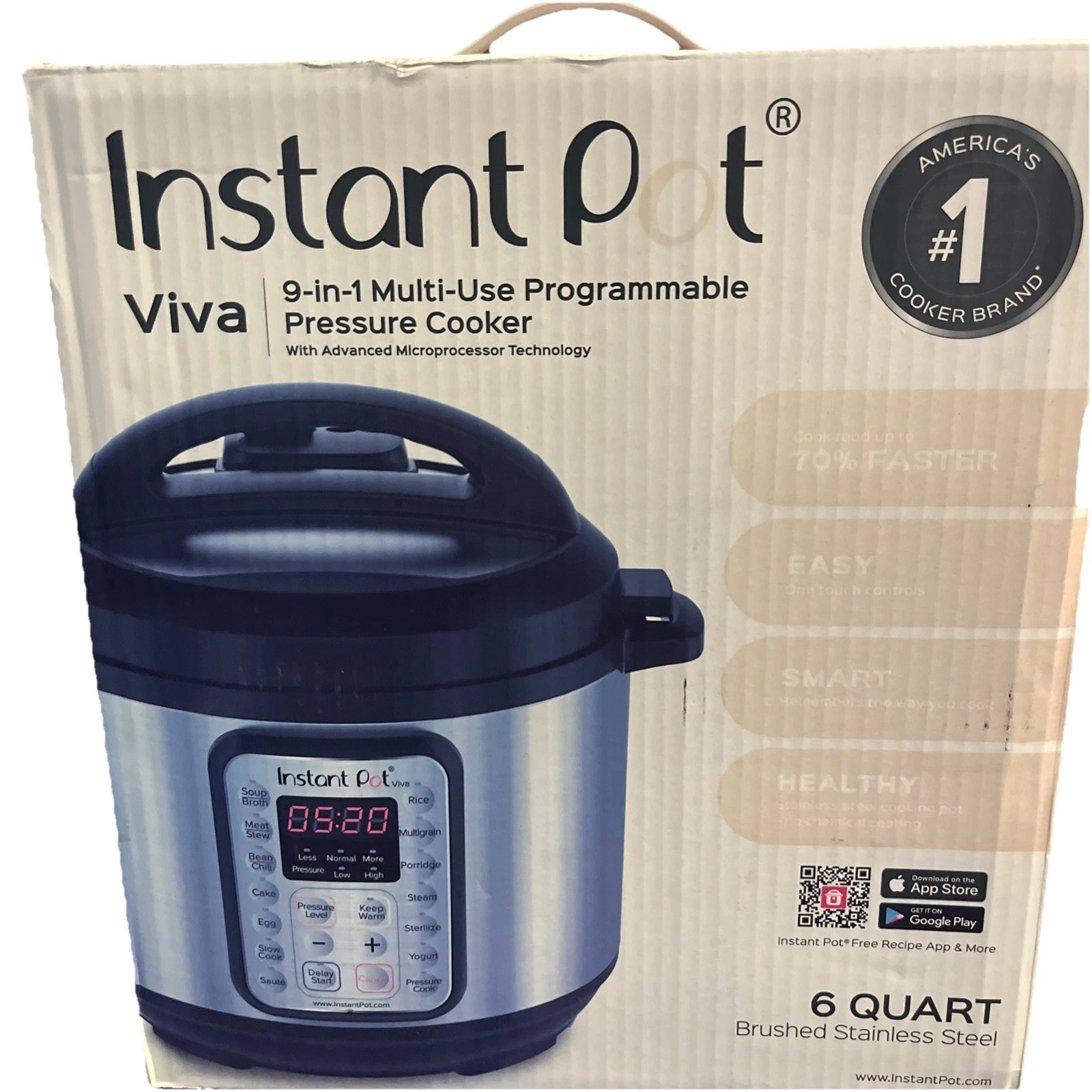 🕋 INSTANT POT 6 QT 9-IN-1 Pressure Cooker MULTI - COOKER 🆕OPEN 📦