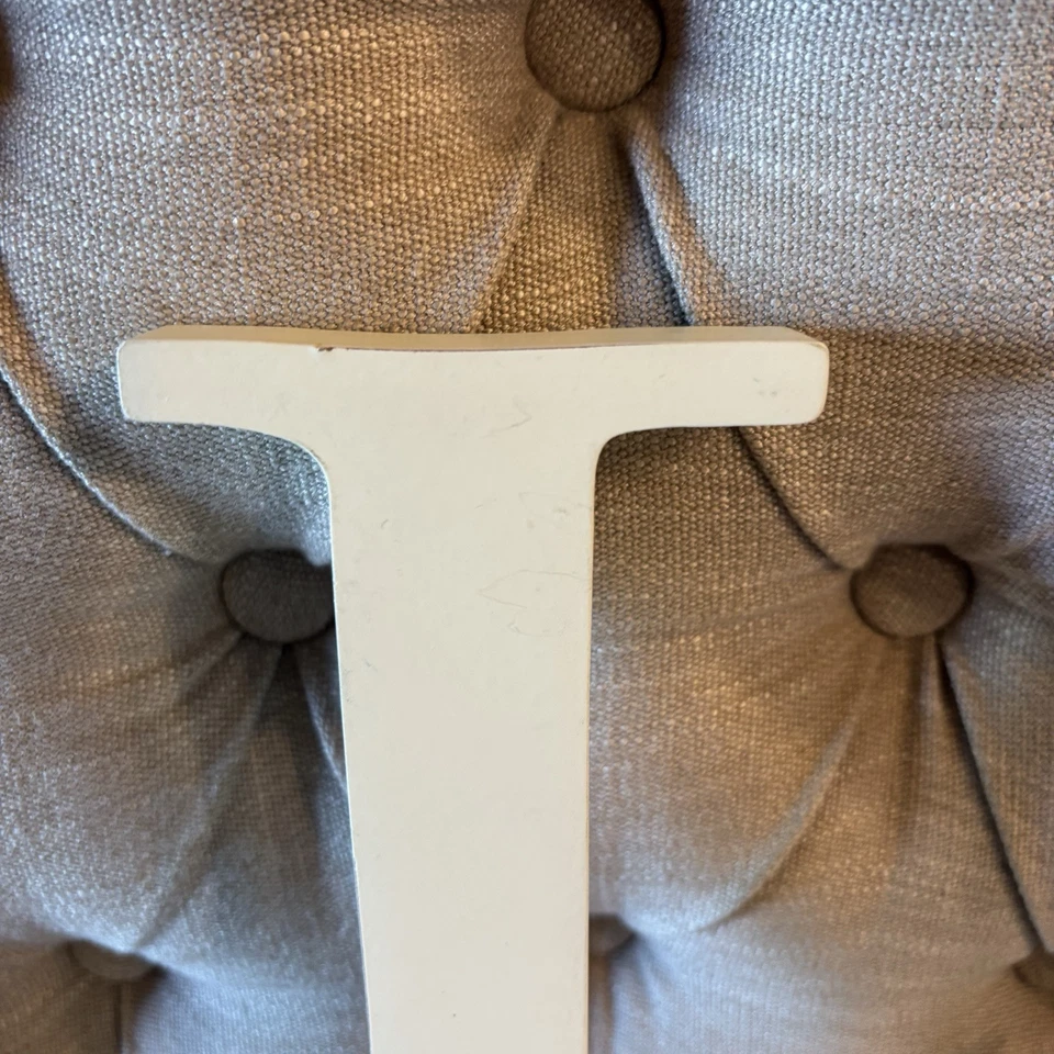 Pottery Barn Kids верхний регистр инициал L деревянная настенная буква белый цвет слоновой кости белый - Изображение 2 из 4